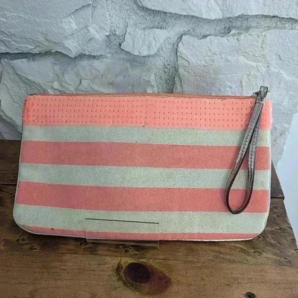 Loft Ann Taylor Orange & Tan Wristlet - Picture 3 of 5